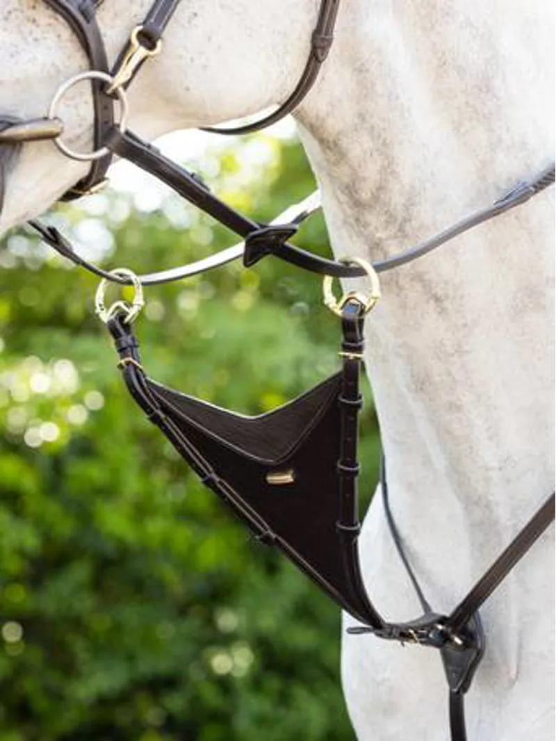 LeMieux Kudos Bib Martingale Attachment Brown/Brass-1